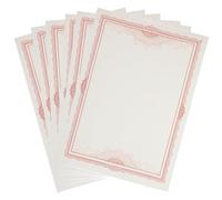 GLEAVI 6 Sheets A4 Blank Certificate Paper Pink Diploma Award Inner Pages for Printing Honors, Graduation, and Business Certificates Office Use