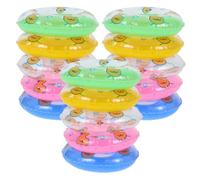 GLEAVI 60 Pcs Mini Inflatable Rings: 3. 34" Duck Floaties for Poolside Decor - Miniature Accessories for Summer Parties Photography Props
