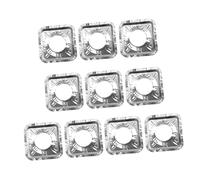 GLEAVI 60PCS Heat Resistant Aluminum Foil Gas Stove Liners Burner Covers Oil Cleaning Pads for Gas Oven Tops Square Shape Reusable Kitchen Protection