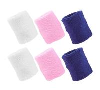 GLEAVI 6pcs 6pcs Comfortable Sports Wristbands with Good Elasticity, Polyester and Rubber Latex Thread Material, for Fitness and Exercise Use by Teens