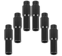 GLEAVI 6pcs Black Bicycle Cable Adjuster for Mountain Bikes, Aluminum Alloy