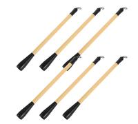 GLEAVI 6pcs Calligraphy Brush Handle with Loop Hollow Tubes Compact Design | Natural Bamboo Material with Unique Grain and Texture, Repair-friendly, for Workshops and On-the-go Sketching