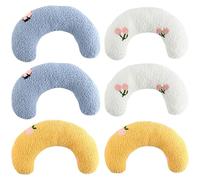 GLEAVI 6pcs Comfortable Cat Neck Pillow for Indoor Cats Made of Polyester and Pp Cotton, Reusable and Suitable for Beds and Kennels to Protect Neck and Enhance Deep Sleep