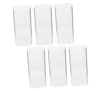 GLEAVI 6pcs Glass Cups Set 250ml Square Milk and Juice Glass Tumblers Stable and Versatile for Coffee and Tea Elegant Style for Bar and Hotel Use