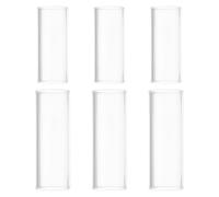 GLEAVI 6pcs Glass Guitar Slide Rings for Electric and Acoustic Guitars, Lightweight Ergonomic Design, Versatile for Music Styles, for Daily Practice Sessions and Live Shows
