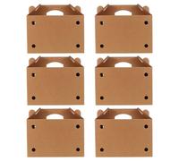 GLEAVI 6pcs Handheld Box Cardboard Box for Gerbils Small Pet Travel Disposable Pet Carrier Bird Transport Carrier Fowl Transport Pack Portable Ventilation Cardboard