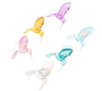 GLEAVI 6PCS Iridescent Flying Bird Hanging Ornaments: Colourful Acrylic Suncatchers for Home & Garden - Crystalline Effect Winged Decor (10cm)