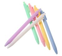 GLEAVI 6pcs Press-type Gel Ink Pens 0.5mm Smooth Writing Erasable Gel Pens for School Office Supplies in Pastel Soft Tone Colors Random Color
