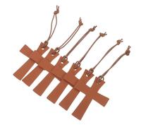 GLEAVI 6pcs Pu Leather Cross Bookmarks for Bible Study Sessions, Protective Page Holders with Elegant Faithful Design, Brown Religious Book Marks for Women and Men
