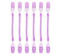 GLEAVI 6pcs Purple Hat Strap Retainers Windproof Cap Fastener Clips Made of Sturdy PC Material Easy to Carry Anti-Lost Cap Clips for Outdoor Activities and Running