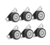 GLEAVI 6pcs Silent Tpr Caster Wheels Heavy Duty Fixed Side Mount Rollers for Wardrobes Cabinets Drawers Smooth Quiet Furniture Replacement
