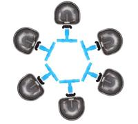 GLEAVI 6Pcs Small Automatic Rabbit Water Bowls Stainless Steel Integrated Tee Water Dispenser for Bunny Drinking Cage Feeder Accessories