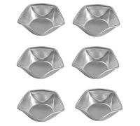 GLEAVI 6pcs Star Shaped Non Stick Cake Molds DIY Baking Cups for Muffins Pudding and Desserts Anodized Bakeware with Even Heat Distribution Easy to Demold Baking for Family