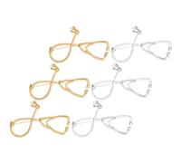 GLEAVI 6pcs Stethoscope Pin Brooch Set for Graduation W eaturing Unique Alloy Design, Decorative Brooch Pins to Fix Academic Dress, for Students and Graduation Celebrations