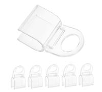 GLEAVI 6pcs U-shaped Roller Curtain Clips Plastic Window Shade Holders Cordless Curtain Rail Fasteners for Home Sunshade Lifting and Hanging