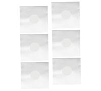 GLEAVI 6PCS Vinyl Record Sleeves Anti-Static Film 12 Inch Record Storage Bags White Kraft Paper Double Layer Inner Membrane Dustproof and Anti-Static for Vinyl Collectors