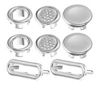 GLEAVI 8 Pcs Universal Overflow Drain Covers Sink Overflow Rings Bathroom Kitchen Bathtub Sink Hole Covers Plastic Vanity Basin