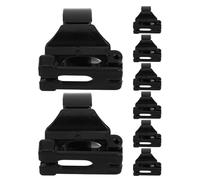 GLEAVI 8Pcs Black Snorkel Clip Keeper Quick Release Buckle for Diving Equipment, Mask Strap Clips, Scuba Hose Retainer Accessories for Snorkeling and Water Sports