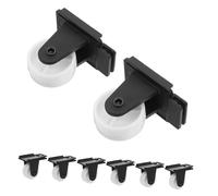 GLEAVI 8pcs Fixed Furniture Caster Wheels Plastic Casters for Rolling Carts Beds Kitchen Cabinets Tables Silent Hardware for Smooth Mobility and Heavy-duty Stability