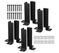 GLEAVI 8Pcs Metal Fence Post Base Brackets Heavy Duty Wood Post Support Anchors for Gazebo Patio Deck Fence Railings Outdoor Use