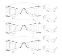 GLEAVI 8Pcs PC Material Safety Glasses Protective Goggles for Work and Construction, Impact Resistant Dustproof Eyewear for Men and Women, Lab and Industrial Safety Eye Protection