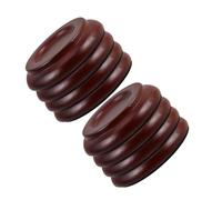GLEAVI 8pcs Small Brown Solid Wood Piano Caster Cups Non-Slip Anti-Noise Floor Protectors for Upright Pianos Furniture Leg Pads with Shockproof and Pressure-Resistant Features