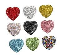 GLEAVI 9pcs Heart Shaped Shiny Fridge Magnets Decorative Magnetic Stickers for Kitchen Refrigerator Notes Photos Memo Holder