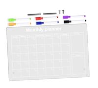 GLEAVI Acrylic Desktop Memo Board Table Writing Board with 2 Advertising Pins and 6 Whiteboard Markers for Office, School, and Home Message Recording