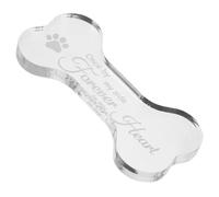 GLEAVI Acrylic Dog Memorial Plaque Bone Shape Garden Tribute Sign