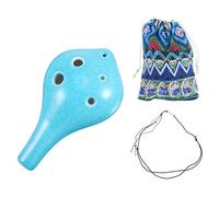 GLEAVI Alto C 6-Hole Ocarina Portable Mini Dolomite Flute with Lanyard and Protective Bag for Beginners and Music Practice Random Color