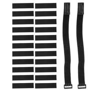 GLEAVI Anti-Slip Adjustable Elastic Boot Bands with Texture Knee-High Boots Fix Straps Set Including 2 Bands and 30 Anti-Slip Stickers Black Outdoor Over-the-Knee Stabilizer