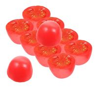 GLEAVI Artificial Vegetable Models 10Pcs Half Cherry Tomato Plastic Food Props for Cooking Class and Display