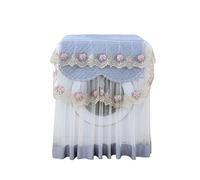 GLEAVI Automatic Washing Machine Cover Grey Lace Ruffle Floral Protecting Dust Cover for Home Laundry Washing Machine Protector