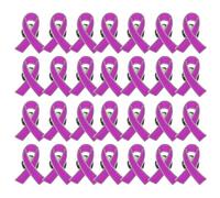 GLEAVI Awareness Ribbon Lapel Pins 50Pcs Enamel Brooch Pins Metal Donation Support for Health Charity Activities