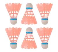 GLEAVI Badminton Shuttlecocks Compatible with Rackets Pink Plastic with Stable Flight and High Elasticity Sturdy Training Shuttlecocks for Indoor Play and Backyard Games for Women
