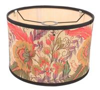 GLEAVI Bamboo Lamp Shade Cover Hanging Lamp Shade with Green Plant Pattern Handwoven Bamboo Material for Living Room Bedroom Dining Room Pendant Lighting