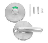 GLEAVI Bathroom Partition Door Lock 304 Stainless Steel Privacy Indicator Lock with Vacant/Occupied Display for Public Toilet Stalls, Silver Finish Toilet Door Latch