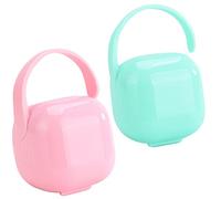 GLEAVI Bibs Pacifier Box Case Holder Box Lids Portable Soother Storage for and Clean