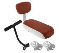 GLEAVI Bike Rear Seat Cushion Secure Support and Enhanced Comfort with Backrest and Armrest Brown Pu Leather and Sponge Material for Adults for Outdoor Cycling and Leisure Outings