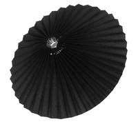 GLEAVI Black Pleated Scallop Lamp Shade with Iron Frame Rotatable Umbrella Shape Fabric Table Lamp Shade Vintage Household Lighting Fixture Decor