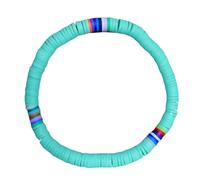 GLEAVI Bohemian Polymer Clay Bracelet Elastic Cord Blue Beads Waterproof Jewelry for Women Summer Wear