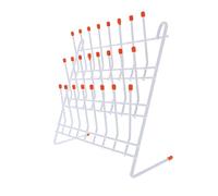 GLEAVI Bottle Dryer Rack Metal Drying Rack Lab with 24 Positions for Drying Test Tubes Practical White for Efficient Draining and Organizing