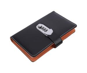 GLEAVI Can Hold 100 Bills of Cash Lockable Password Notebook with Compact Pu and Alloy Material Resistant to Daily Wear Simple Fashionable Look Elegant Versatile Design Envelope