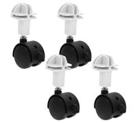 GLEAVI Cat Cage Swivel Casters 4Pcs White Plastic Wheels for Pet Carrier Transport and Adjustable Mesh Cage