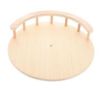 GLEAVI Cat Climbing Frame Cat Shelf Scratching Post Board Wooden round Khaki Detachable Pre-drilled Holes