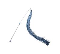 GLEAVI Cat Teaser Stick Blue Tassel Ribbon for Kitten Chewing and Indoor Exercise, Sturdy Pet Playing for Dental Care