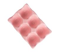 GLEAVI Ceramic Egg Holder Lid 6 Grids Egg Storage Container for Refrigerator Pink Anti-slip Design Practical Kitchen Accessory
