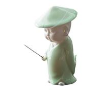 GLEAVI Ceramic Incense Holder Stick Burner Aromatherapy Buddhist Multi Functional Resistant Ornament for Bedroom Living Room Office Desktop Decor