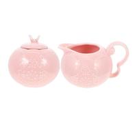 GLEAVI Ceramic Milk Jug and Sugar Bowl for Coffee Brewing for Kitchen Use Includes Milk Pot and Sugar Pot Material for Everyday Use