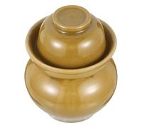 GLEAVI Ceramic Sealed Jar with Lid Small 1lb Home Use Pickles Storage Pot Food Storage Container Sealing Canister for Kitchen and Pantry